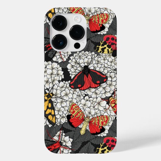 白紫陽花の蛾 Case-Mate iPhoneケース (裏面)