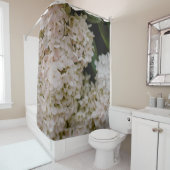 白紫陽花イン開花 シャワーカーテン (インサイチュ)