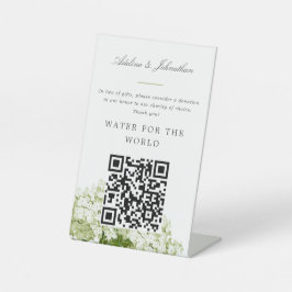 白紫陽花チャリティー募金サイン 台座サイン