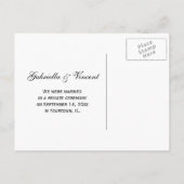 白紫陽花フローラたった今結婚しました写真 案内ポストカード (裏面)