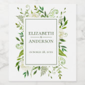 白紫陽花フローラルウォーター色 ワインラベル (シングルラベル)