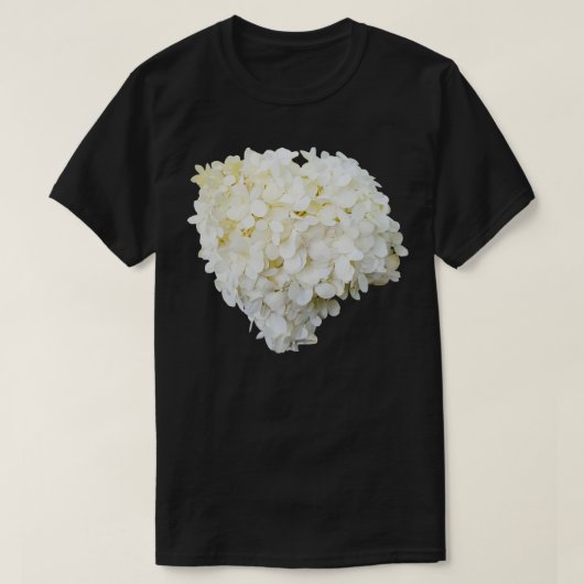 白紫陽花フローラ写真切り出し Tシャツ (デザイン正面)