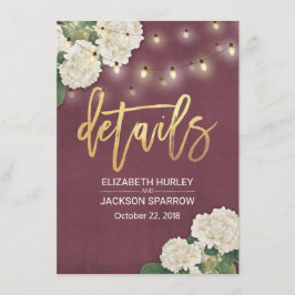 白紫陽花フローラ結婚詳細情報 エンクロージャーカード