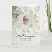 白紫陽花フローラ葬儀折り畳み プログラム (正面)