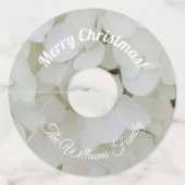 白紫陽花フローラ追加の名前と文字 ワイングラスタグ (裏面)