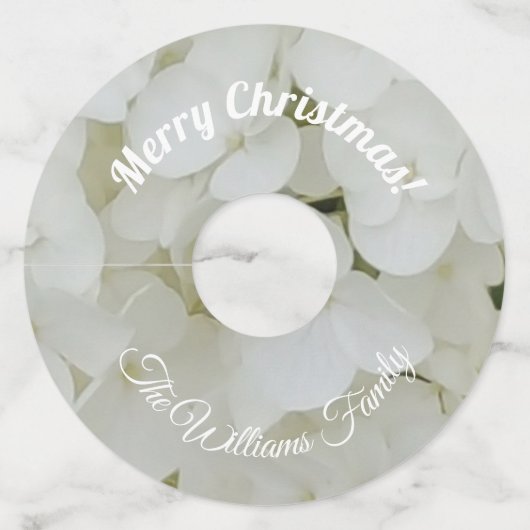 白紫陽花フローラ追加の名前と文字 ワイングラスタグ (裏面)