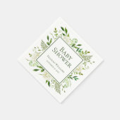 白紫陽花ベビーシャワー スタンダードカクテルナプキン (角)