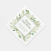 白紫陽花ベビーシャワー スタンダードランチョンナプキン (角)