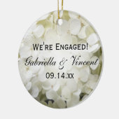 白紫陽花婚約写真 セラミックオーナメント (左)