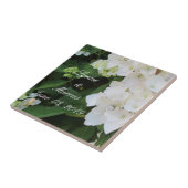 白紫陽花結婚のデート記念 タイル (側面)