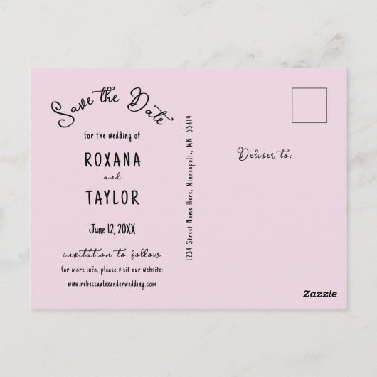 白紫陽花結婚の写救真日 ポストカード (裏面)