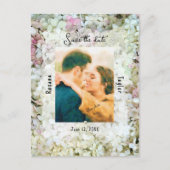 白紫陽花結婚の写救真日 ポストカード (正面)