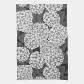 白紫陽花 キッチンタオル (縦)