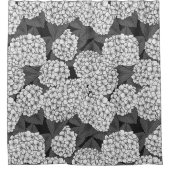 白紫陽花 シャワーカーテン (正面)