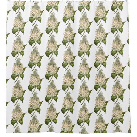 白紫陽花 シャワーカーテン (正面)