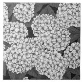 白紫陽花 タイル (正面)