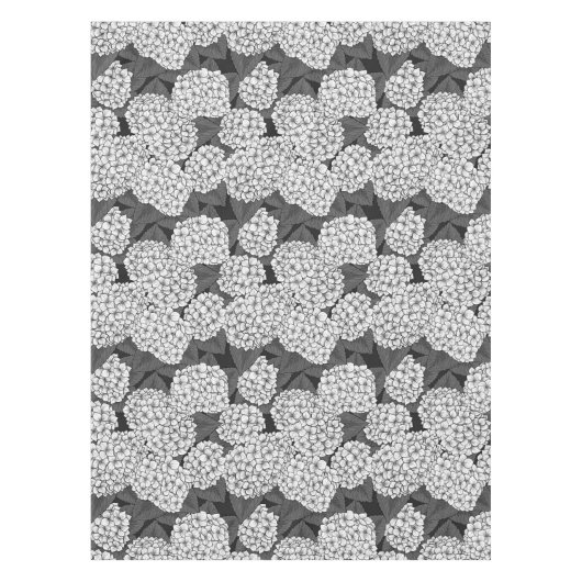 白紫陽花 テーブルクロス (正面)