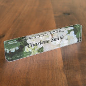 白紫陽花 デスクネームプレート (側面)