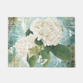 白紫陽花 ドアマット (正面)