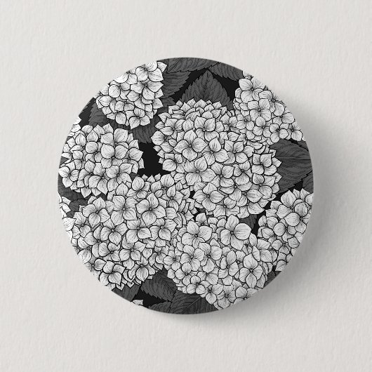 白紫陽花 缶バッジ (正面)