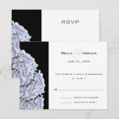 白紫陽花RSVP 出欠カード (正面/裏面)