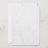 白結婚く塗った木の上の野草 招待状 (裏面)