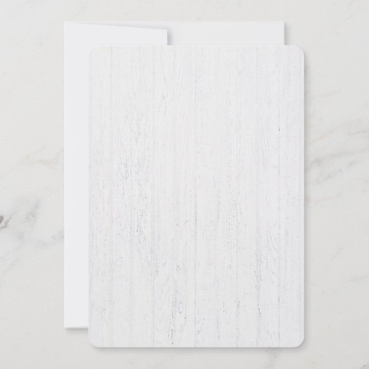 白結婚く塗った木の上の野草 招待状 (裏面)