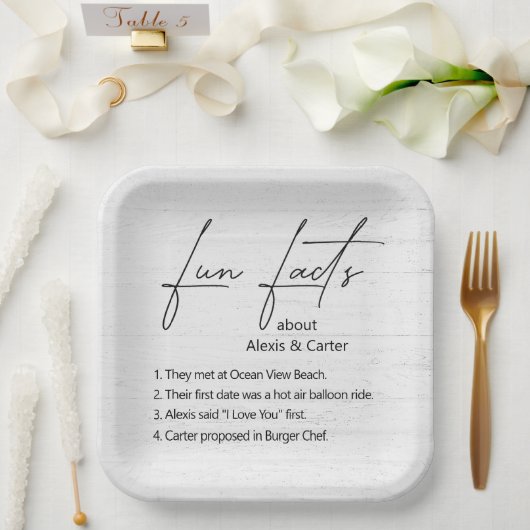 白結婚く洗った木に関するおもしろい ペーパープレート (ウェディング)