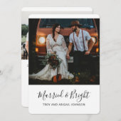 白結婚したと明るい新婚 シーズンカード (正面/裏面)