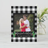 白結婚した素朴メリー水牛チェック写真 シーズンカード (スタンド正面)