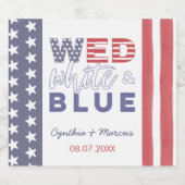 白結婚と青の非公式の裏庭の結婚式パーティー ビールラベル (シングルラベル)