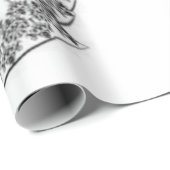 白結婚と黒の包み紙 ラッピングペーパー (ロールコーナー)