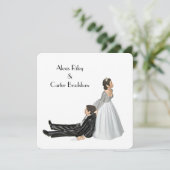 白結婚のユーモア 招待状 (スタンド正面)