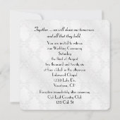 白結婚のユーモア 招待状 (裏面)