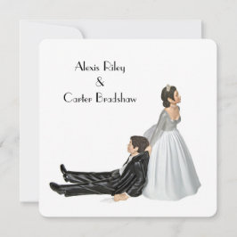 白結婚のユーモア 招待状