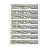 白結婚の真珠が日付を保存 ラップアラウンドラベル (シート)