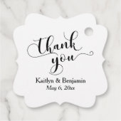 白結婚エレガント字の黒文字あり フェイバータグ (裏面)