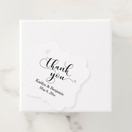 白結婚エレガント字の黒文字あり フェイバータグ (インサイチュ)