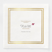 白結婚夕食のモノグラム (正面)