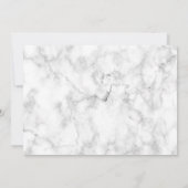 白結婚大理石の水色 サンキューカード (裏面)