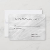 白結婚大理石抽象芸術 出欠カード (正面)