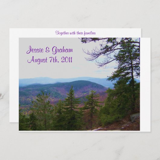 白結婚山 招待状 (正面/裏面)