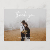 白結婚書Thank You Photoはがき ポストカード (正面)