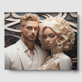 白結婚本に身を包んだ夫婦 ゲストブック (裏面)