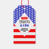 白結婚白と私が愛国心の結婚イベント ギフトタグ (正面)