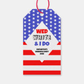 白結婚白と私が愛国心の結婚イベント ギフトタグ (裏面)