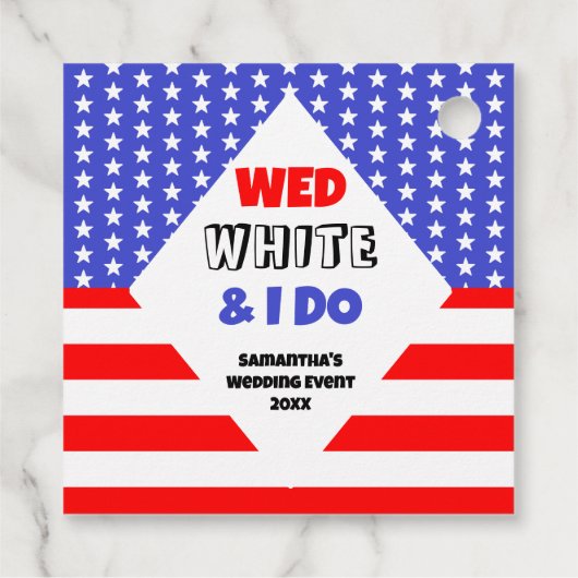 白結婚白と私が愛国心の結婚イベント フェイバータグ (裏面)