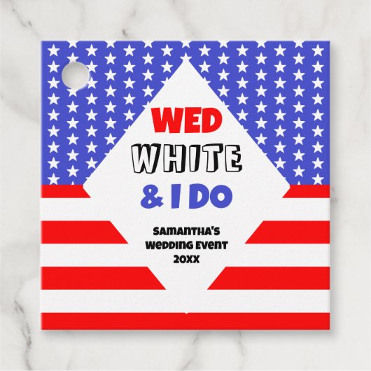 白結婚白と私が愛国心の結婚イベント フェイバータグ (正面)