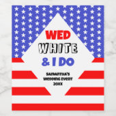 白結婚白と私が愛国心の結婚イベント ワインラベル (シングルラベル)