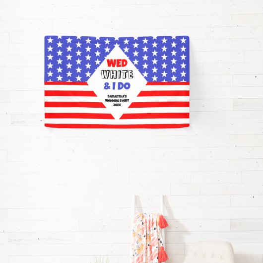 白結婚白と私が愛国心の結婚イベント 横断幕 (インサイチュ)